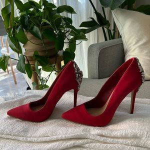 Red High Heels with crystals
